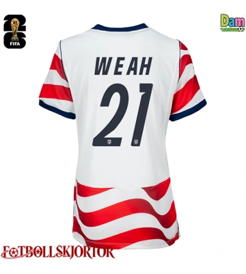 Förenta stater Timothy Weah #21 Hemmatröja Dam VM 2026 Kortärmad